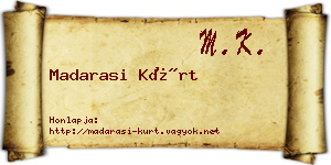 Madarasi Kürt névjegykártya